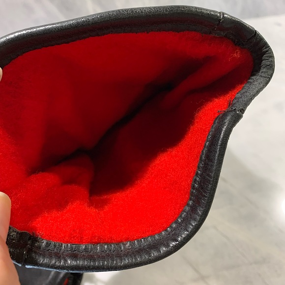 Vintage leather gloves with pop of colour stripes  fully lined - Picture 3 of 4